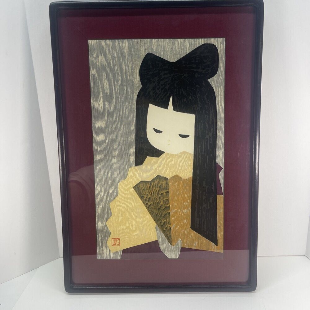 Kaoru Kawano original woodblock print artist stamp